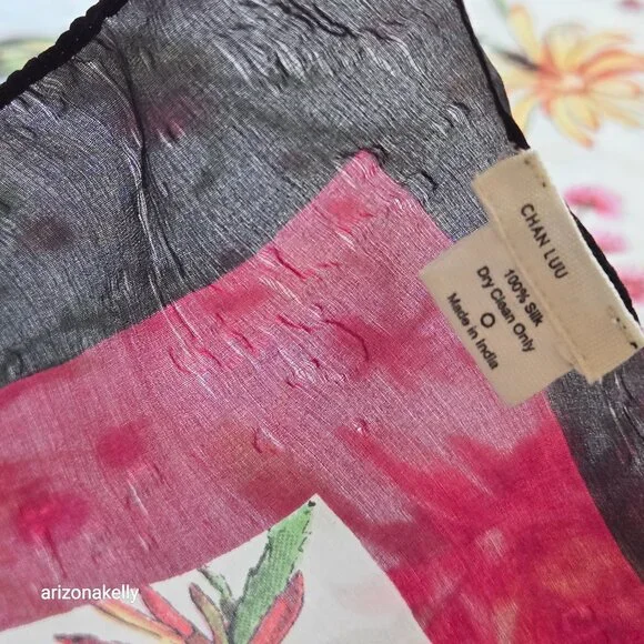 Chan Luu Silk Scarf Floral - Picture 8 of 14